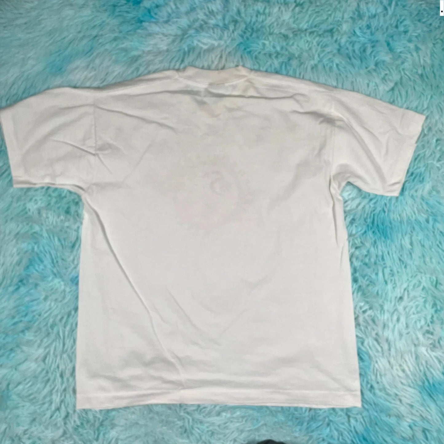 Vintage 90s White Armed Forces 5k Race Graphic T Shirt - Large