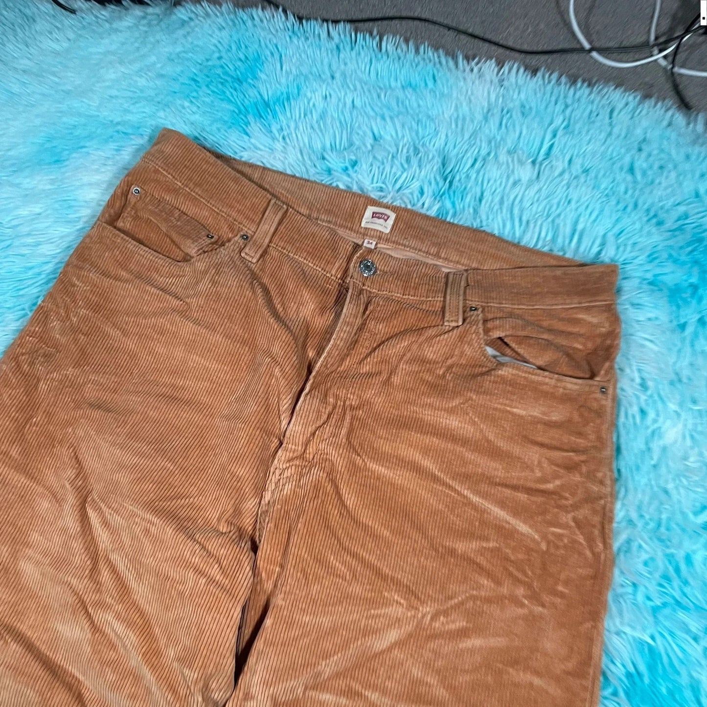 Brown Baggy Levi’s Corduroy Trousers - 34W