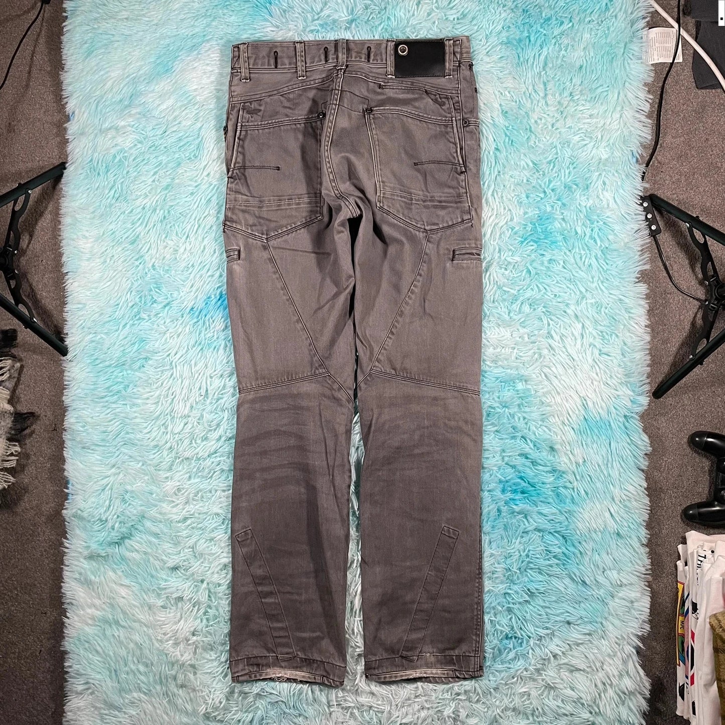Grey G-Star Raw Biker Jeans - 32W 34L
