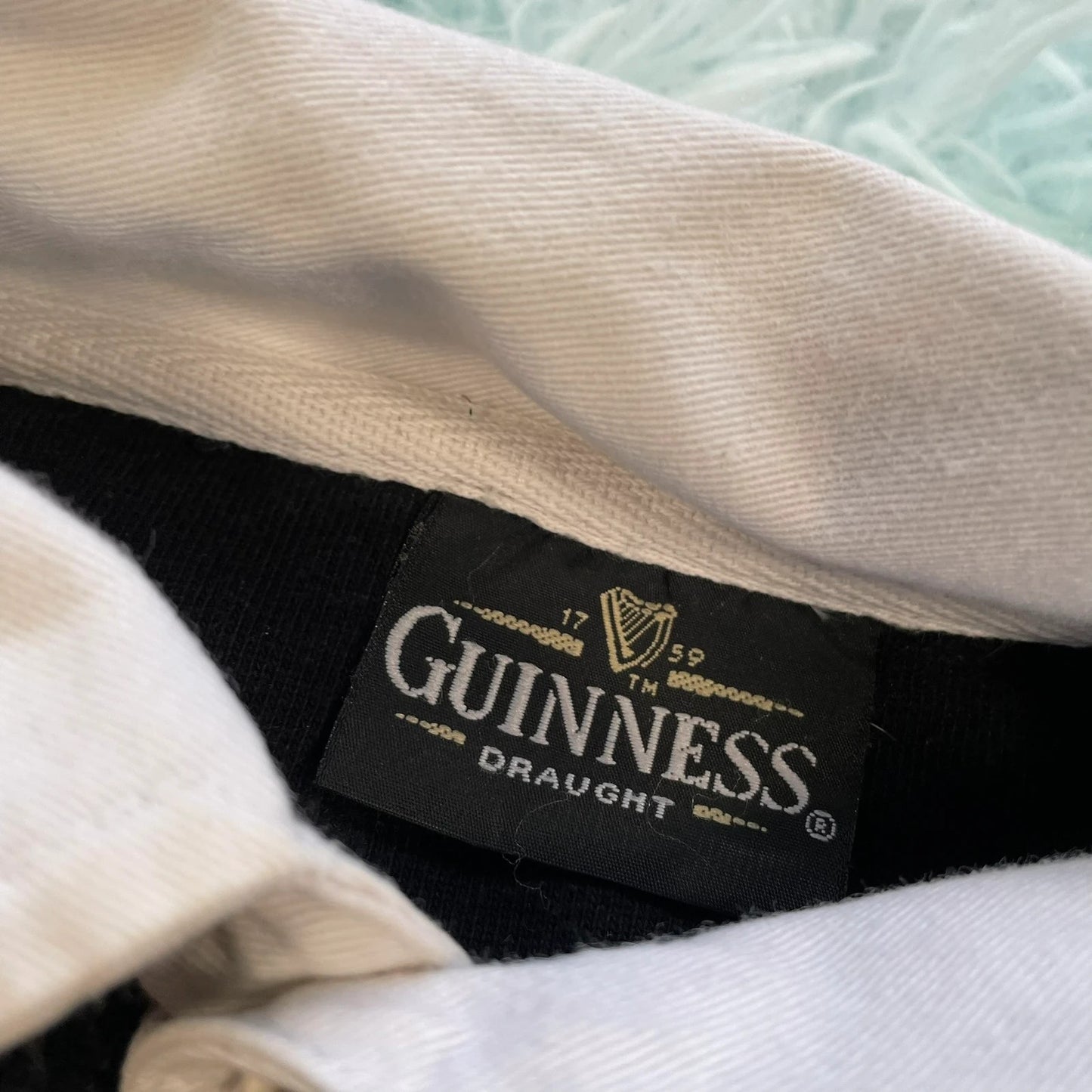 Vintage 90s Black Guinness Rugby Shirt - XL