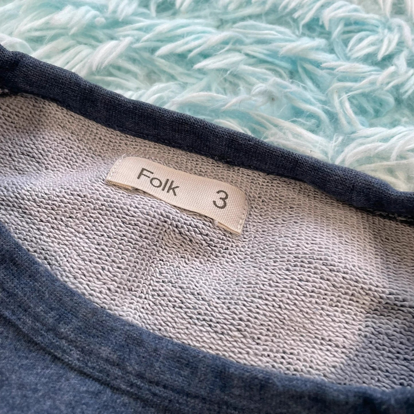Navy Folk Sweatshirt - Medium