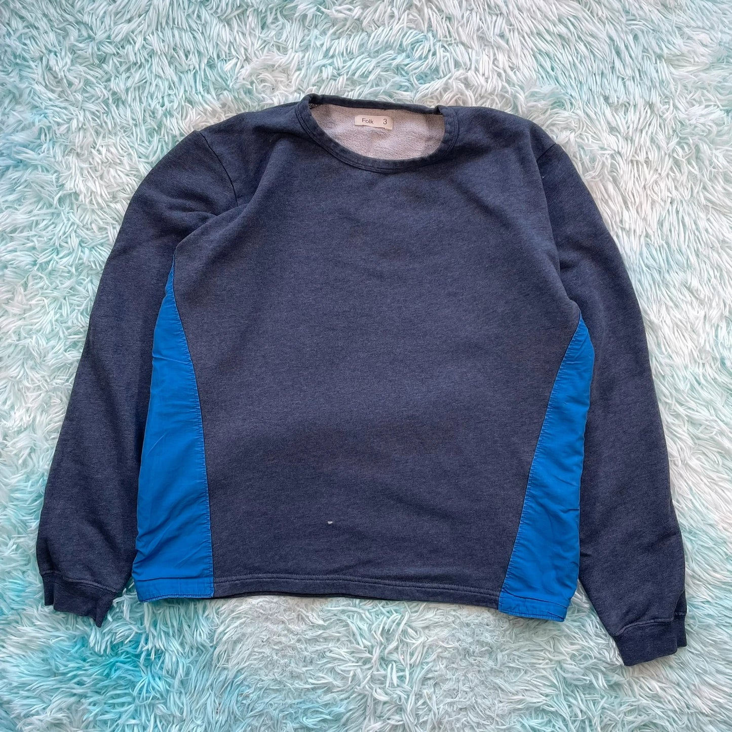 Navy Folk Sweatshirt - Medium