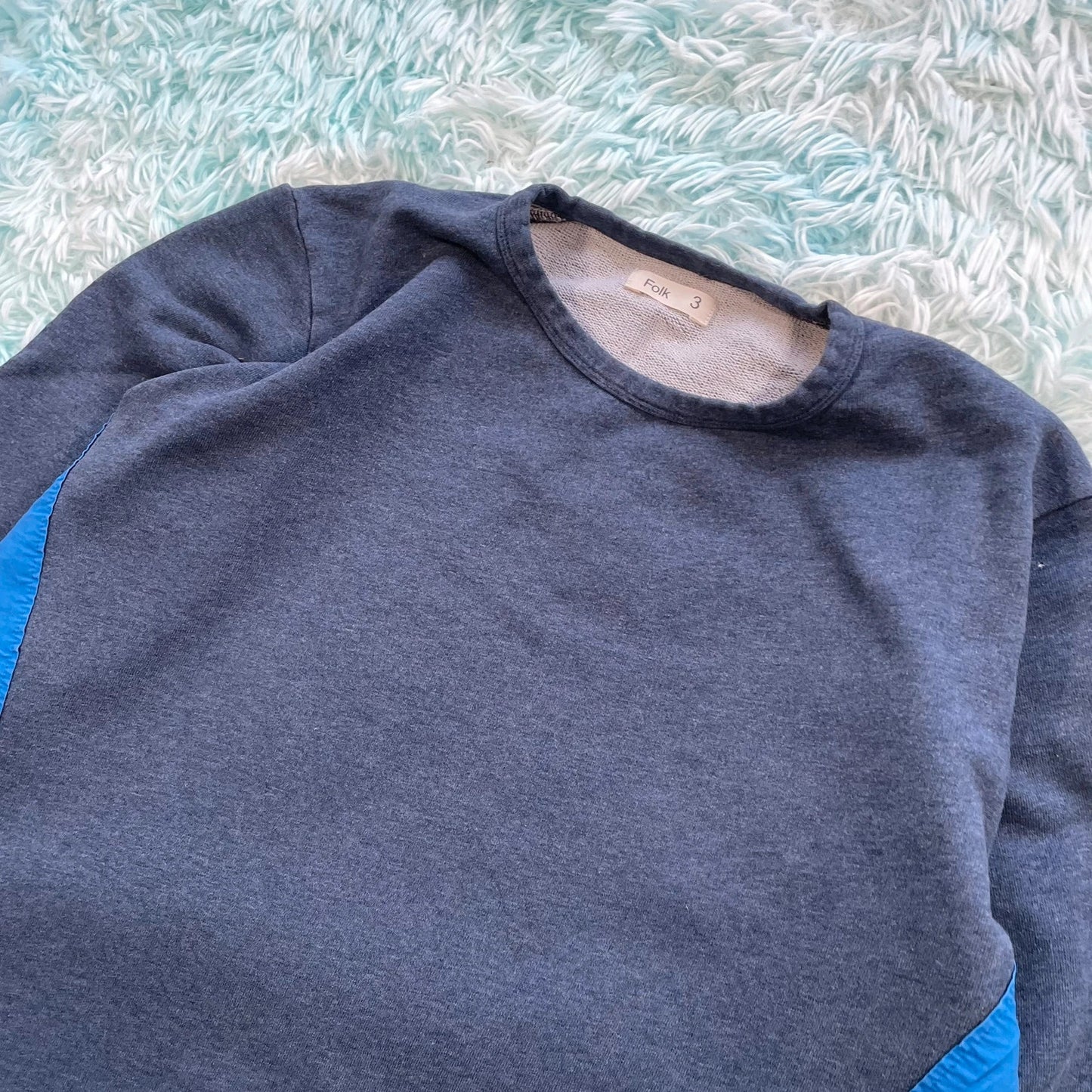 Navy Folk Sweatshirt - Medium