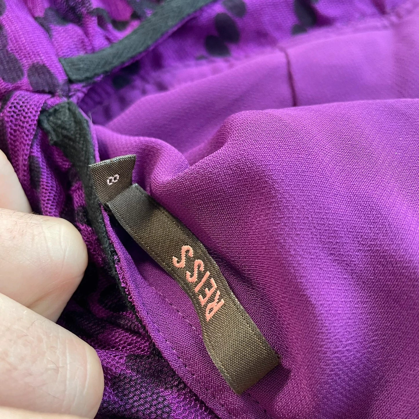Purple Reiss Evening Body Dress - Size 8