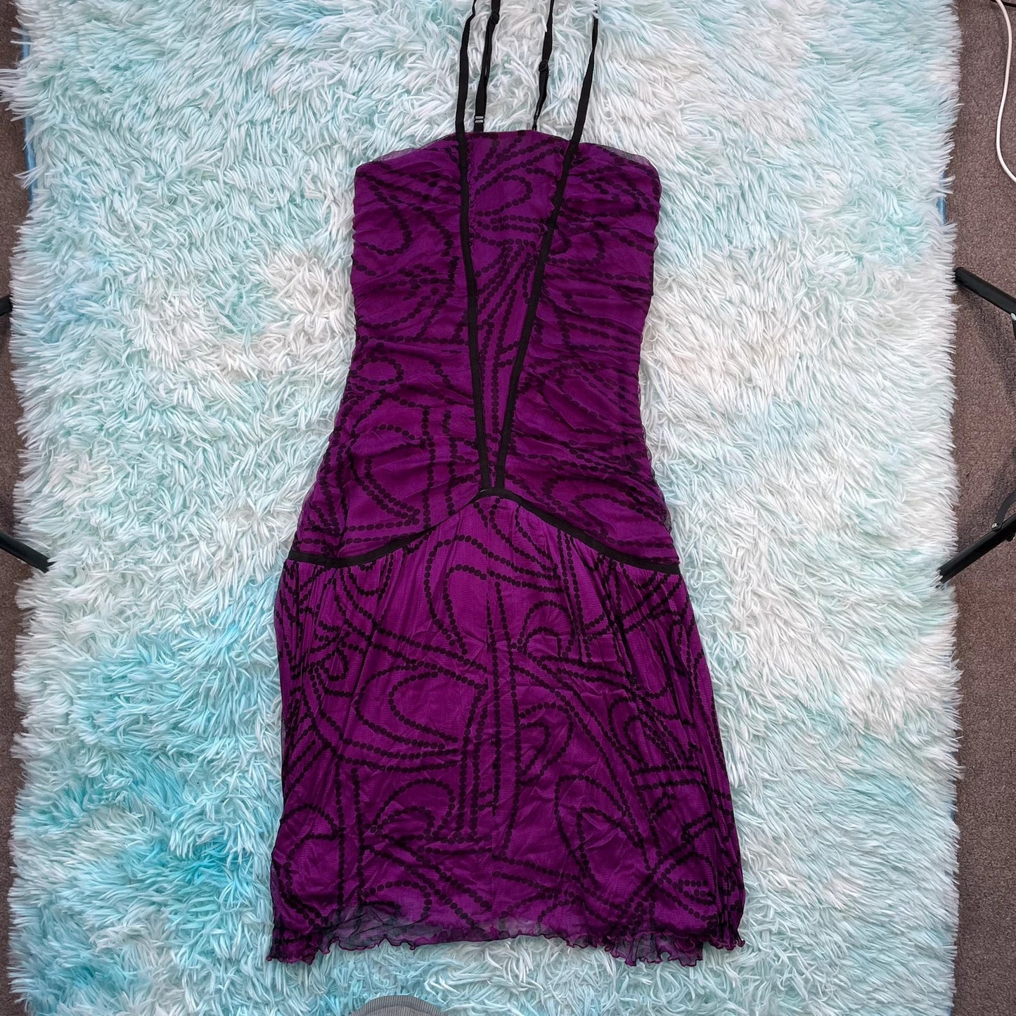 Purple Reiss Evening Body Dress - Size 8