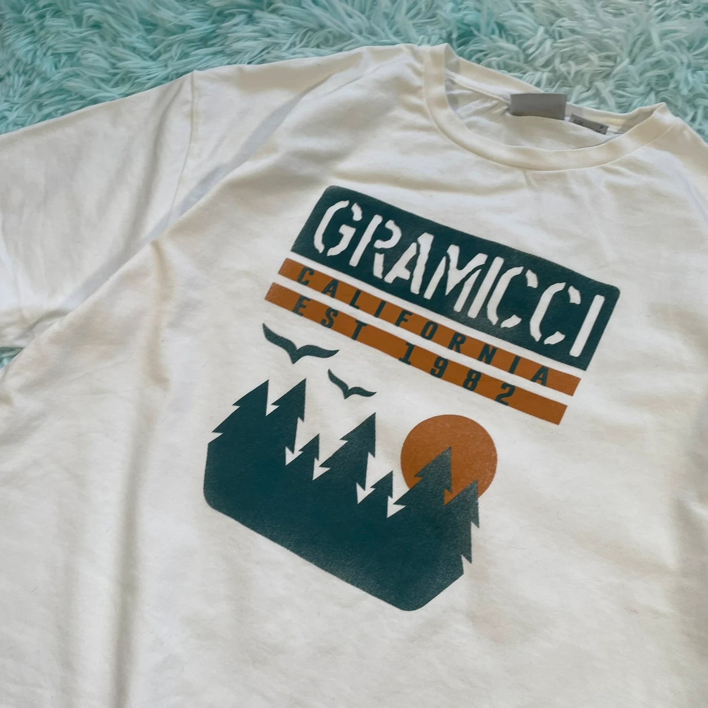 White Gramicci Graphic T Shirt Baggy - XS
