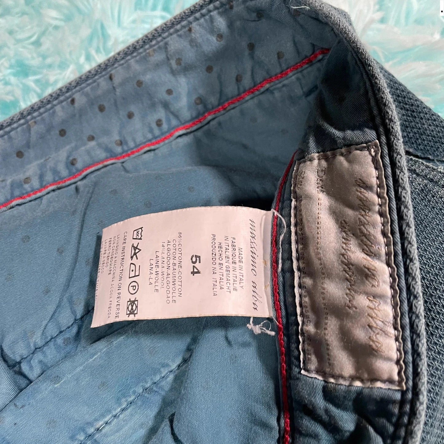 Blue Massimo Alba Trousers - 36W 54