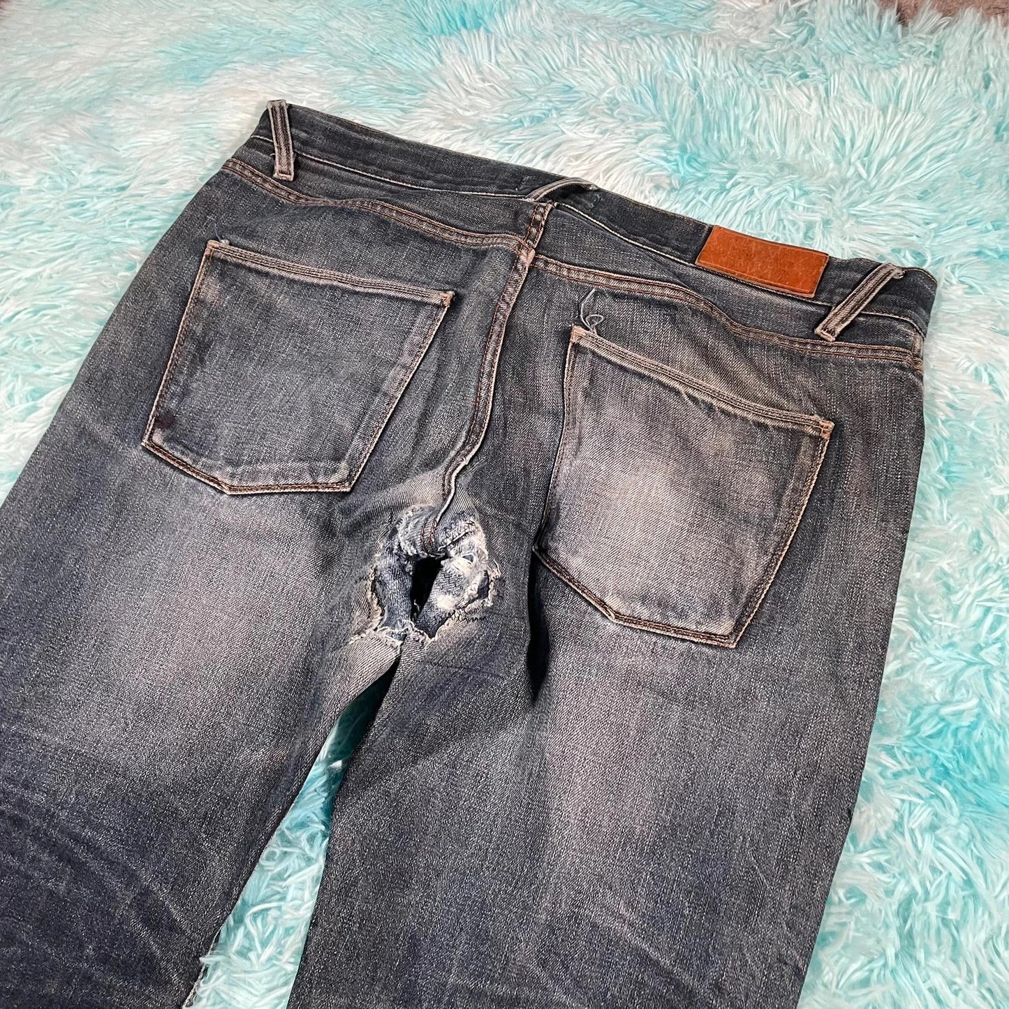 Blue Acne Studios Jeans Straight Leg - 36W 34L