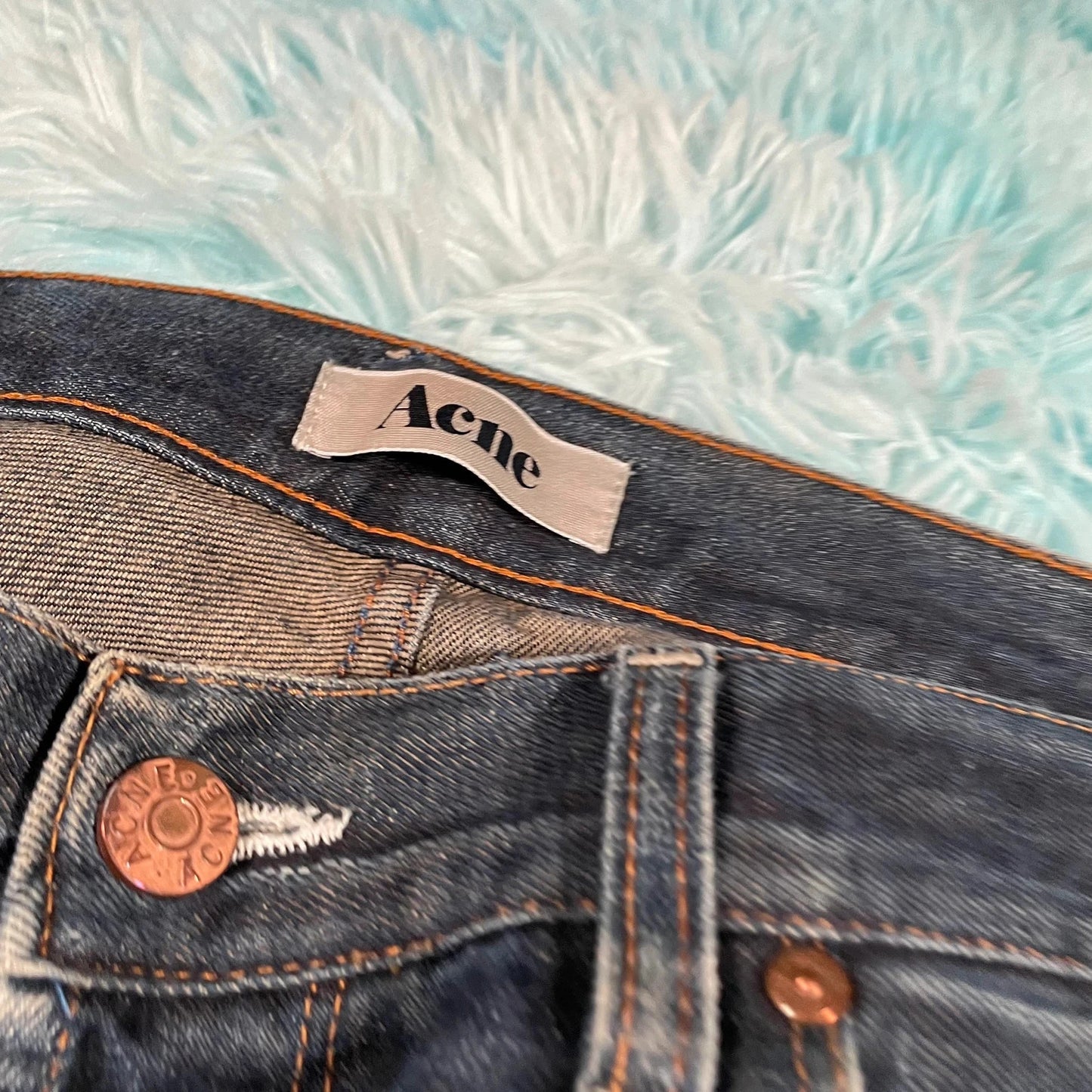 Blue Acne Studios Jeans Straight Leg - 36W 34L