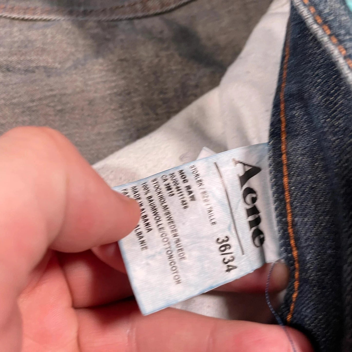 Blue Acne Studios Jeans Straight Leg - 36W 34L
