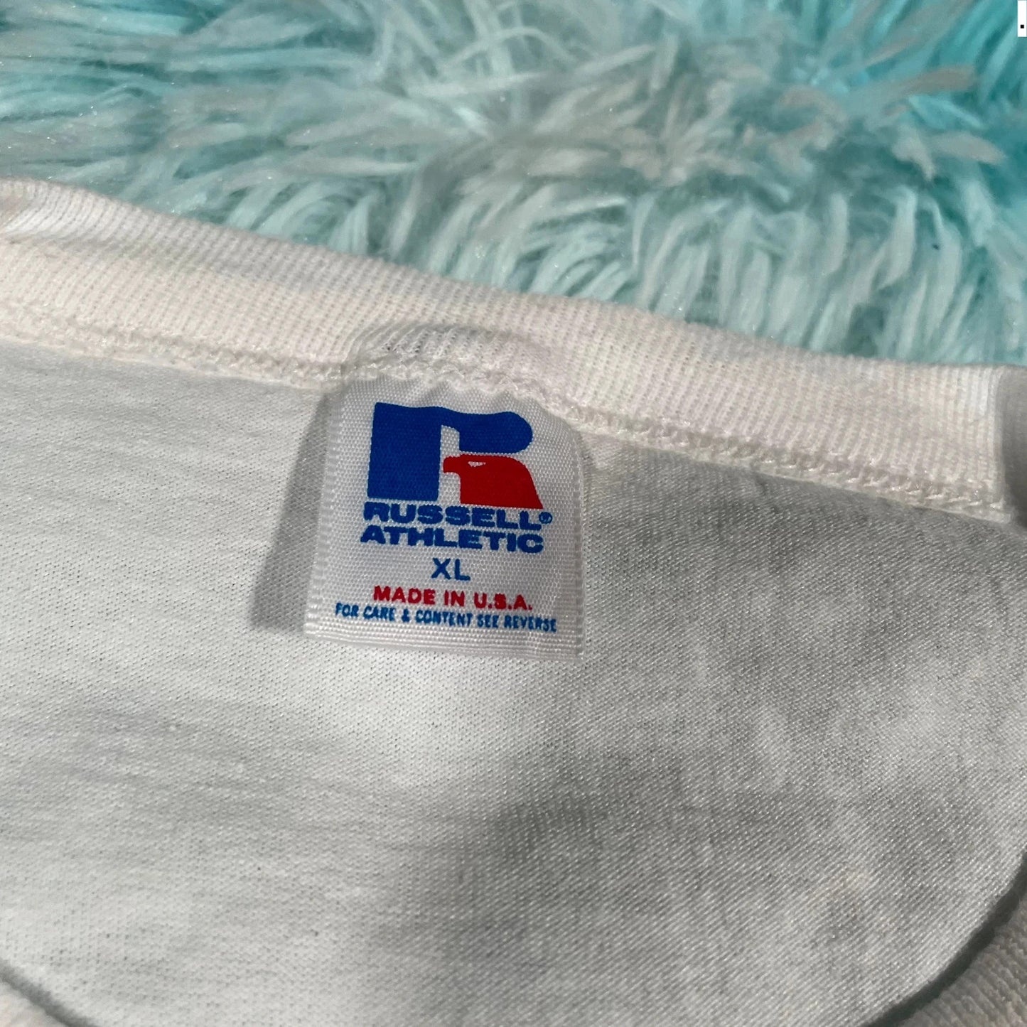 Vintage 90s White Loyola Volleyball Graphic T Shirt - XL