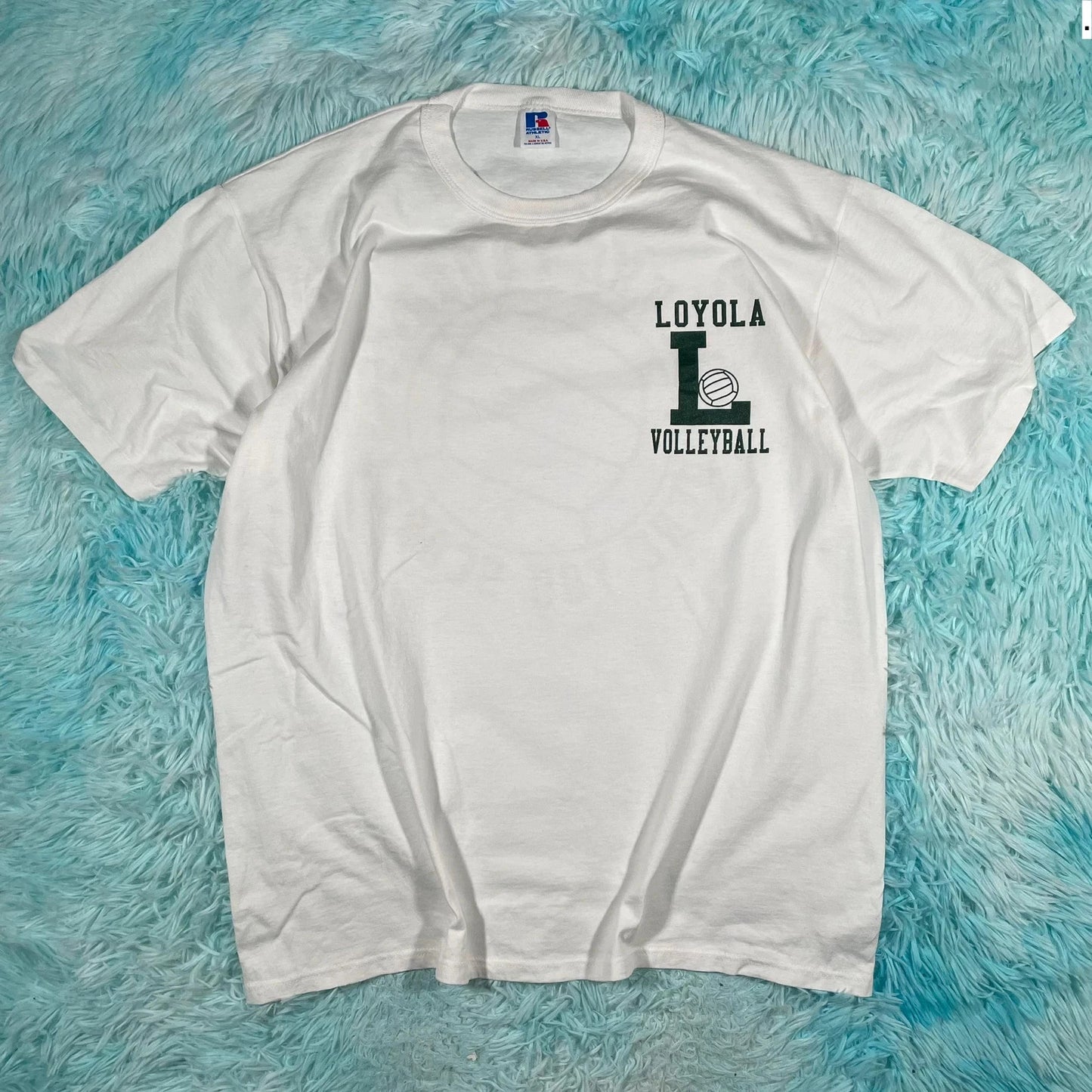 Vintage 90s White Loyola Volleyball Graphic T Shirt - XL