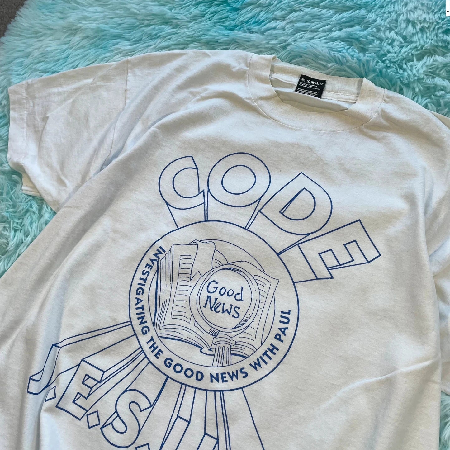 Vintage 90s White Jesus Christian Graphic T Shirt - XL