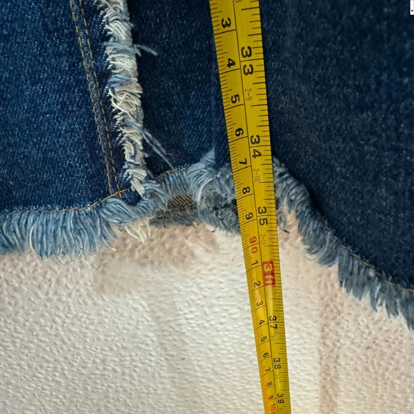 Vintage 90s Blue Long Denim Skirt - 38W