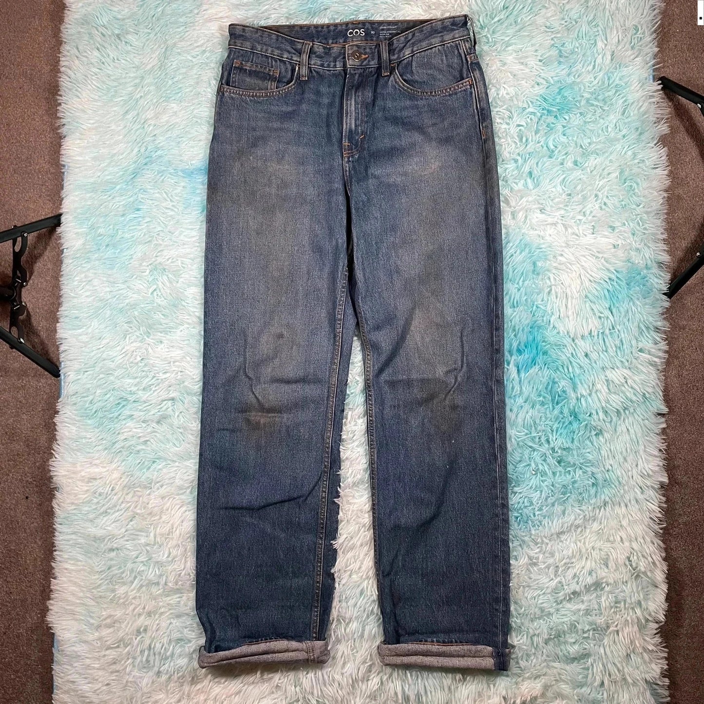 Blue Cos Jeans Loose Straight Selvedge - 30W 32L