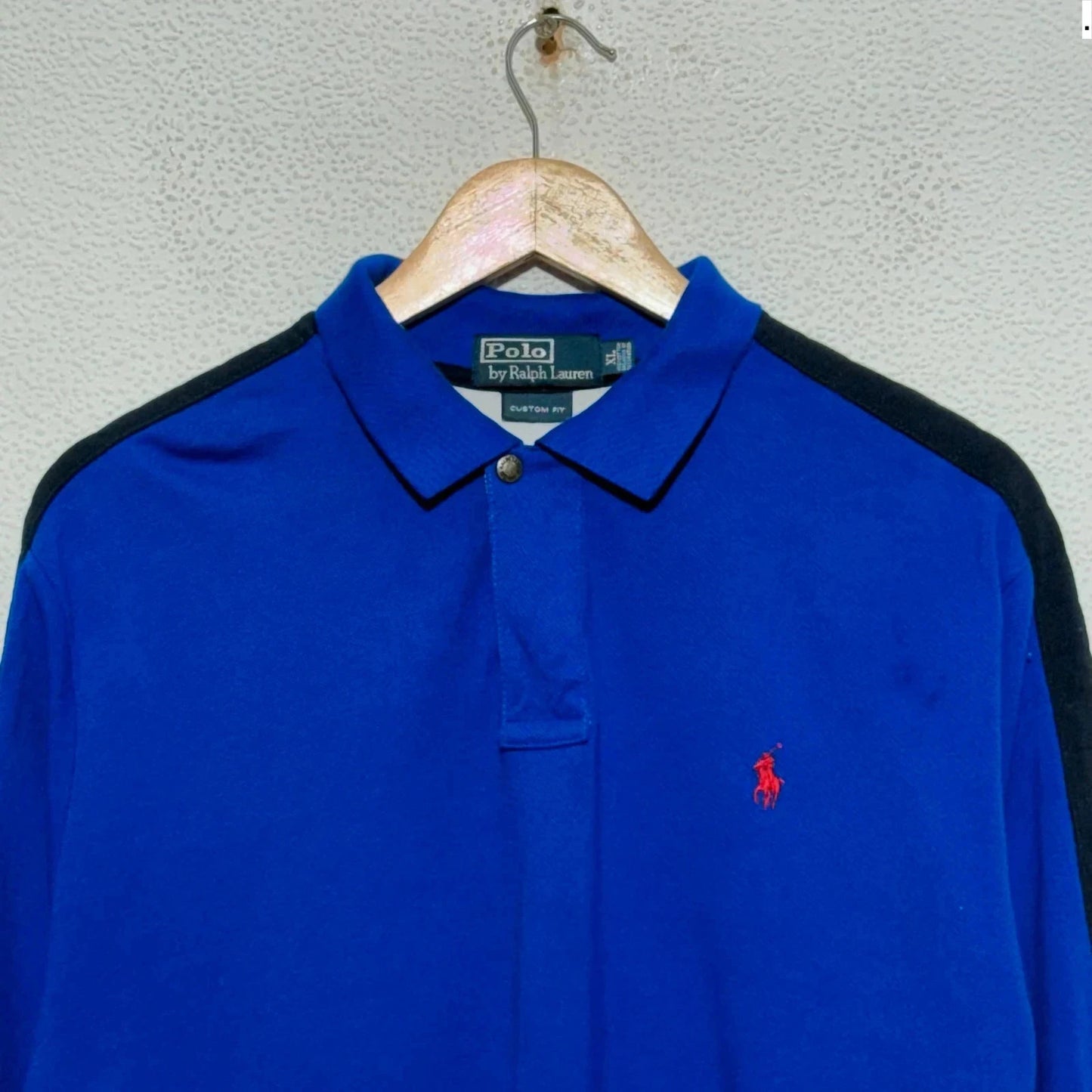 Vintage 90s Blue Polo Ralph Lauren Polo Shirt - XL