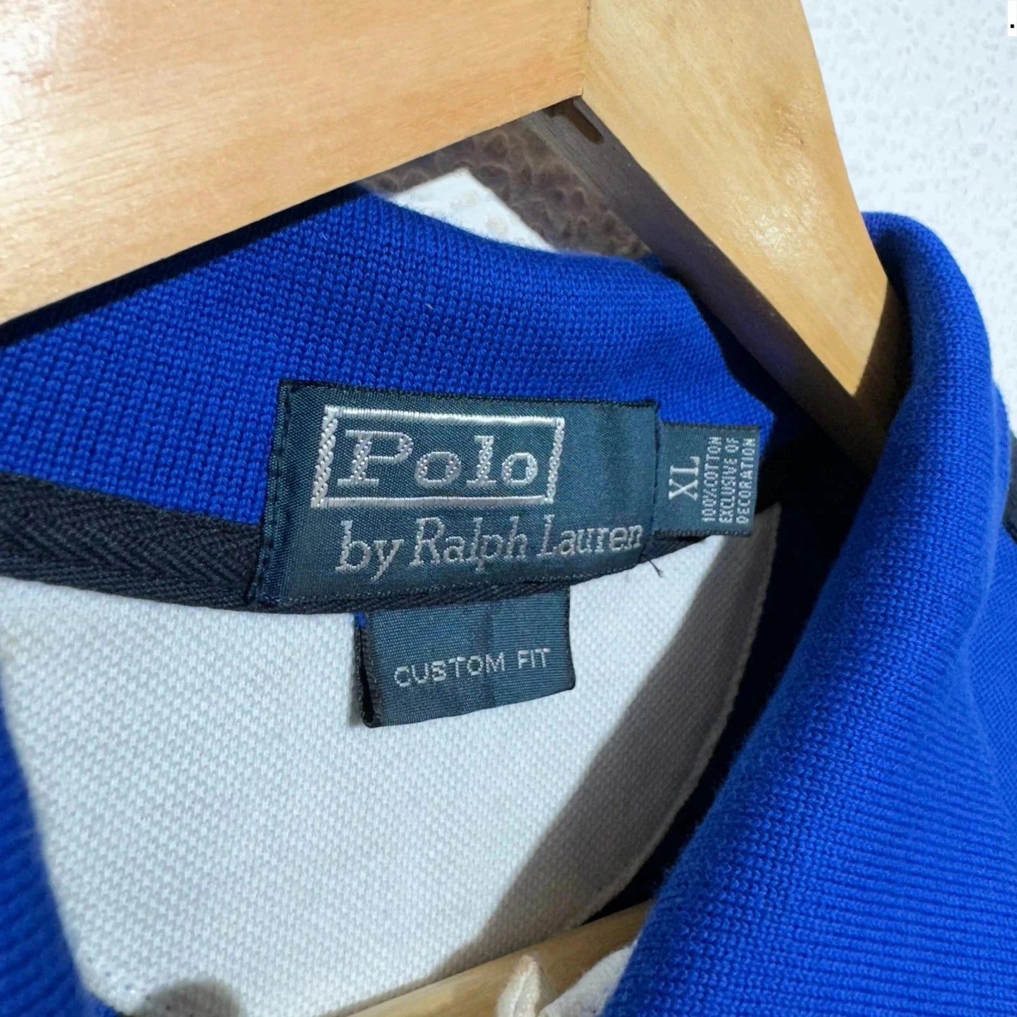 Vintage 90s Blue Polo Ralph Lauren Polo Shirt - XL