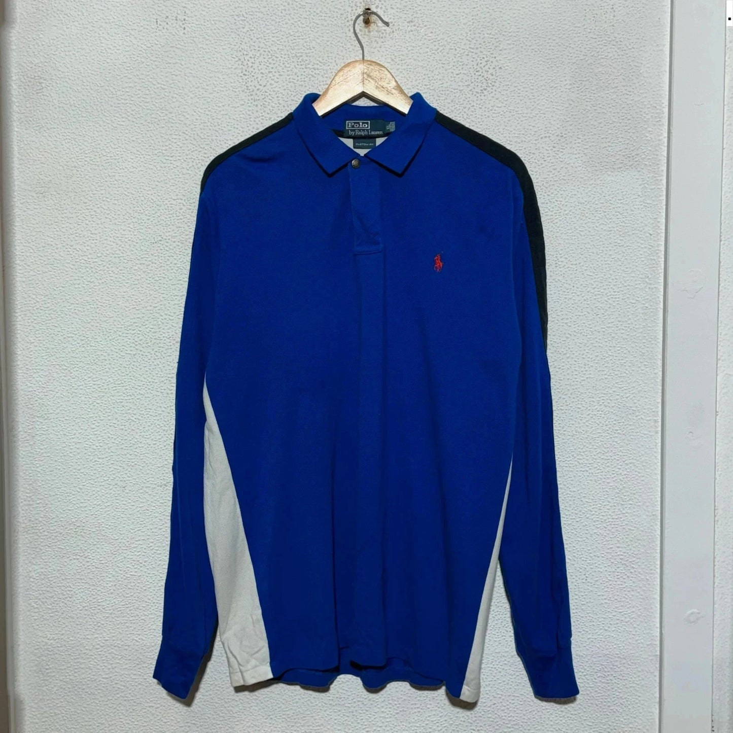 Vintage 90s Blue Polo Ralph Lauren Polo Shirt - XL