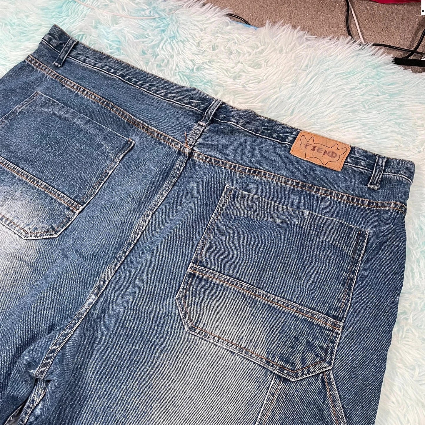 Vintage Baggy Carpenter Jean Shorts Jorts - 50W