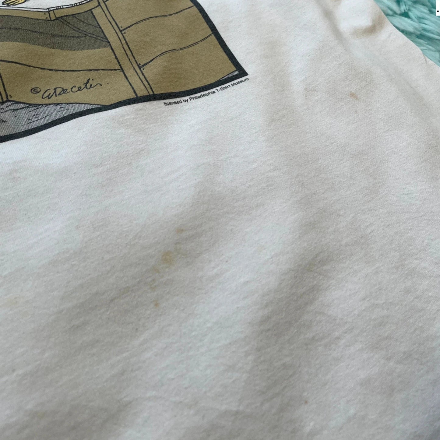 Vintage 90s White Comedy Graphic T Shirt - L