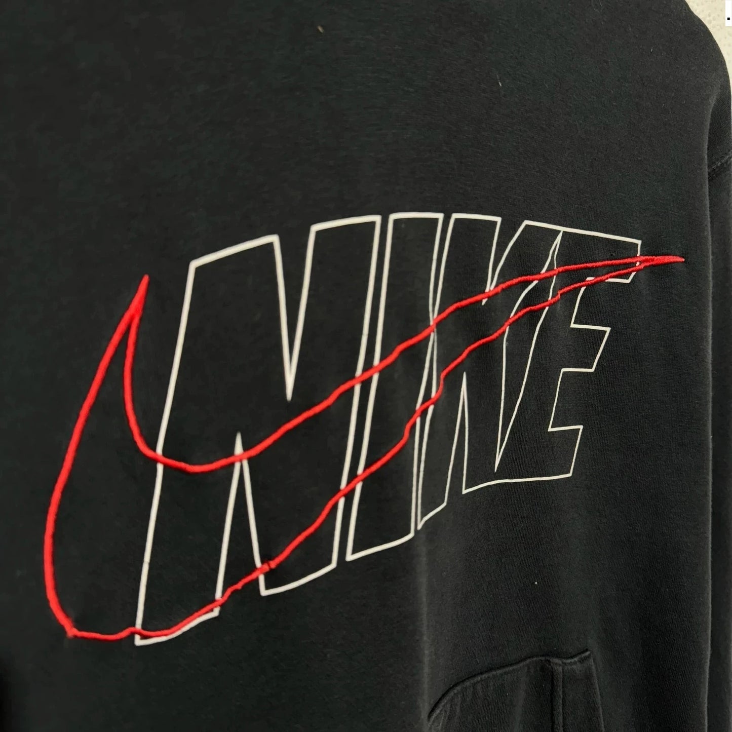 Black Nike Club Hoodie Spellout - XS
