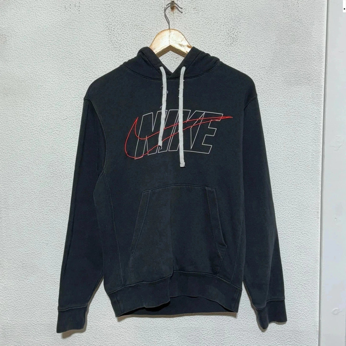 Black Nike Club Hoodie Spellout - XS