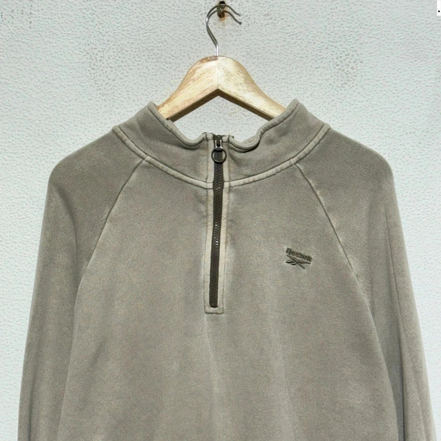 Light Grey Reebok 1/4 Zip Sweatshirt- Large