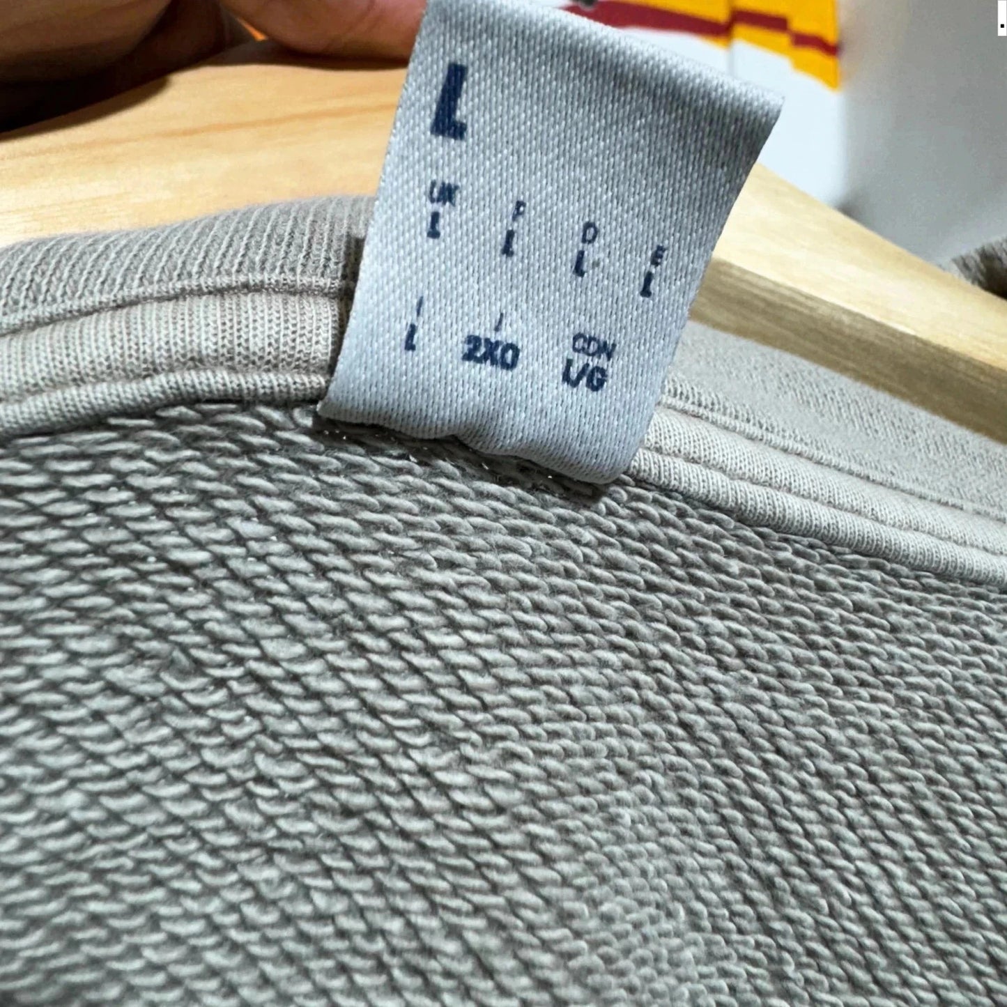 Light Grey Reebok 1/4 Zip Sweatshirt- Large