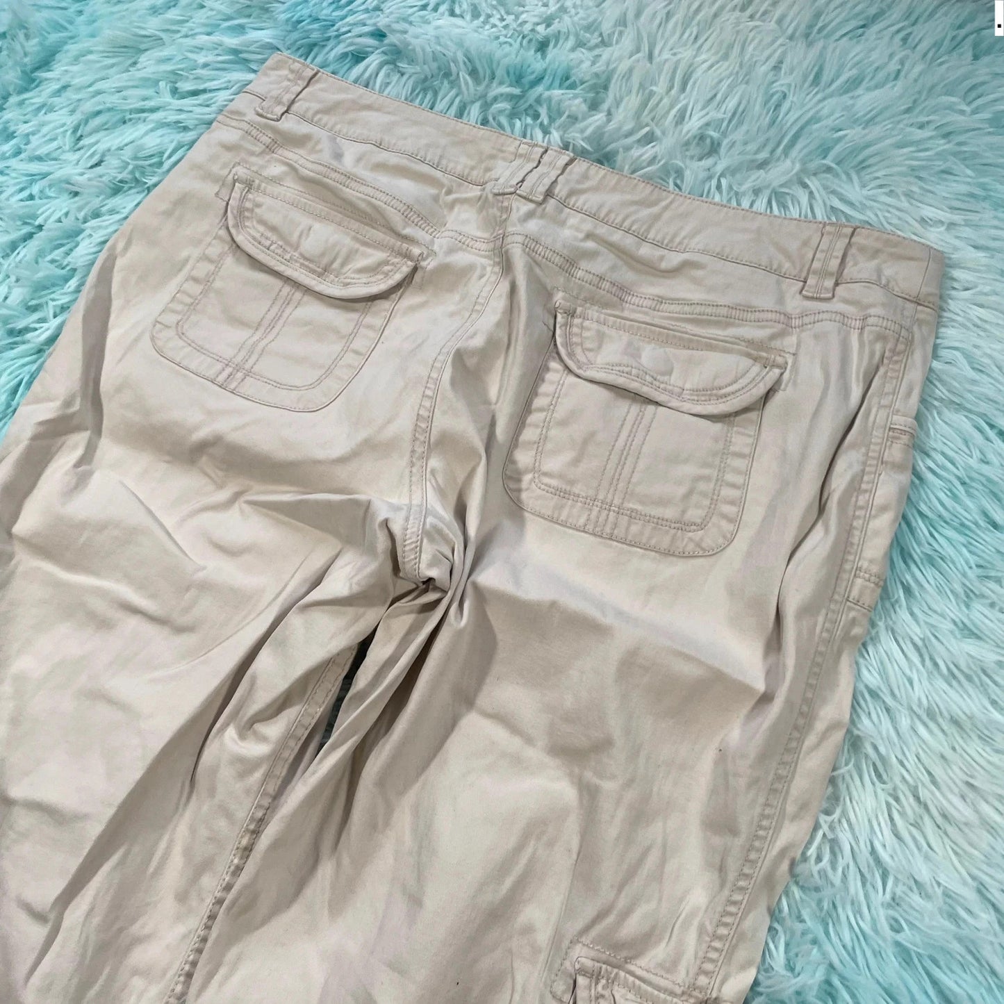 Vintage Y2K Beige Sonoma Cargo Trousers - Size 14