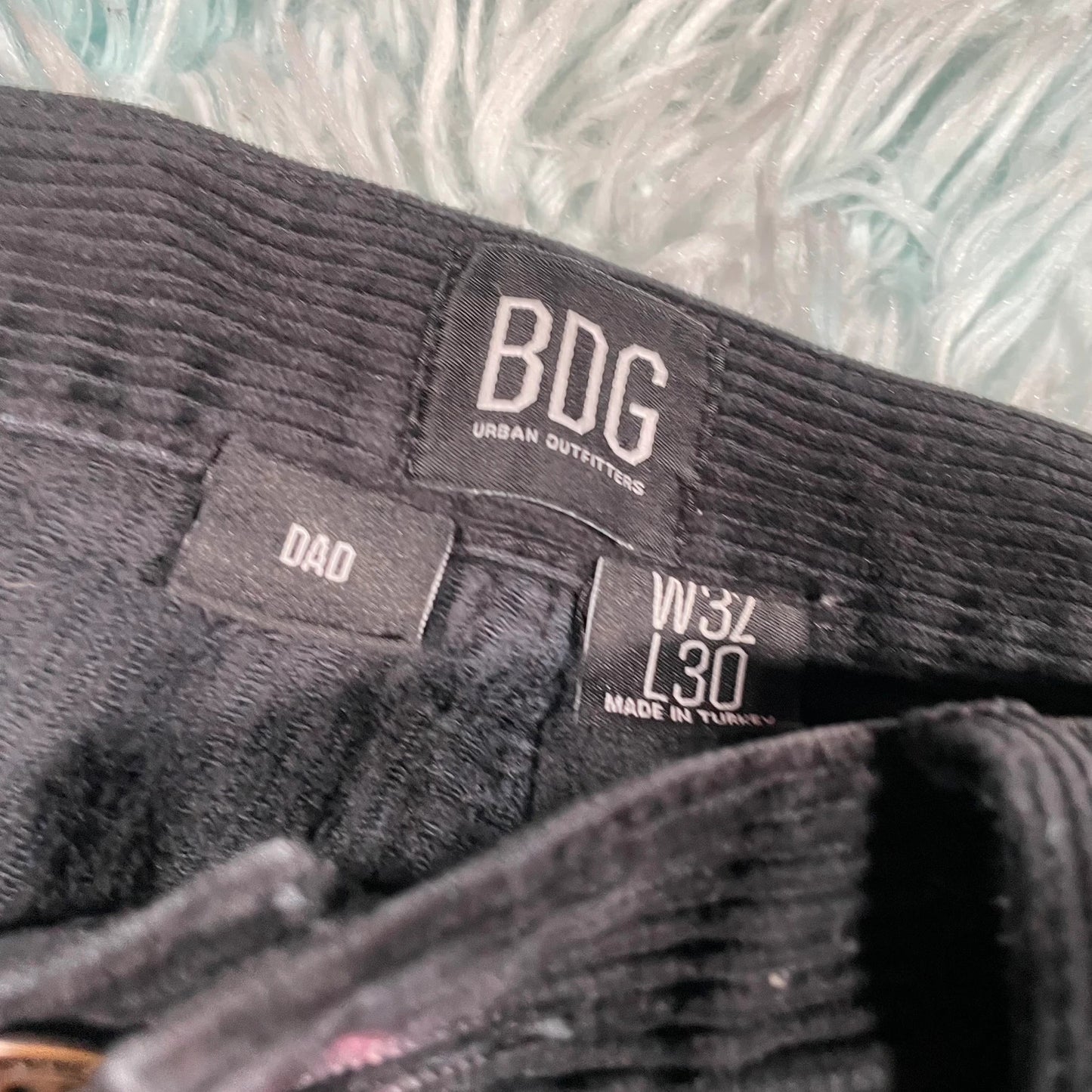 Black BDG Jeans Corduroy Trousers - 32W