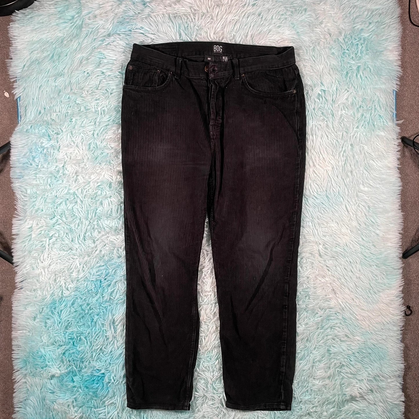 Black BDG Jeans Corduroy Trousers - 32W