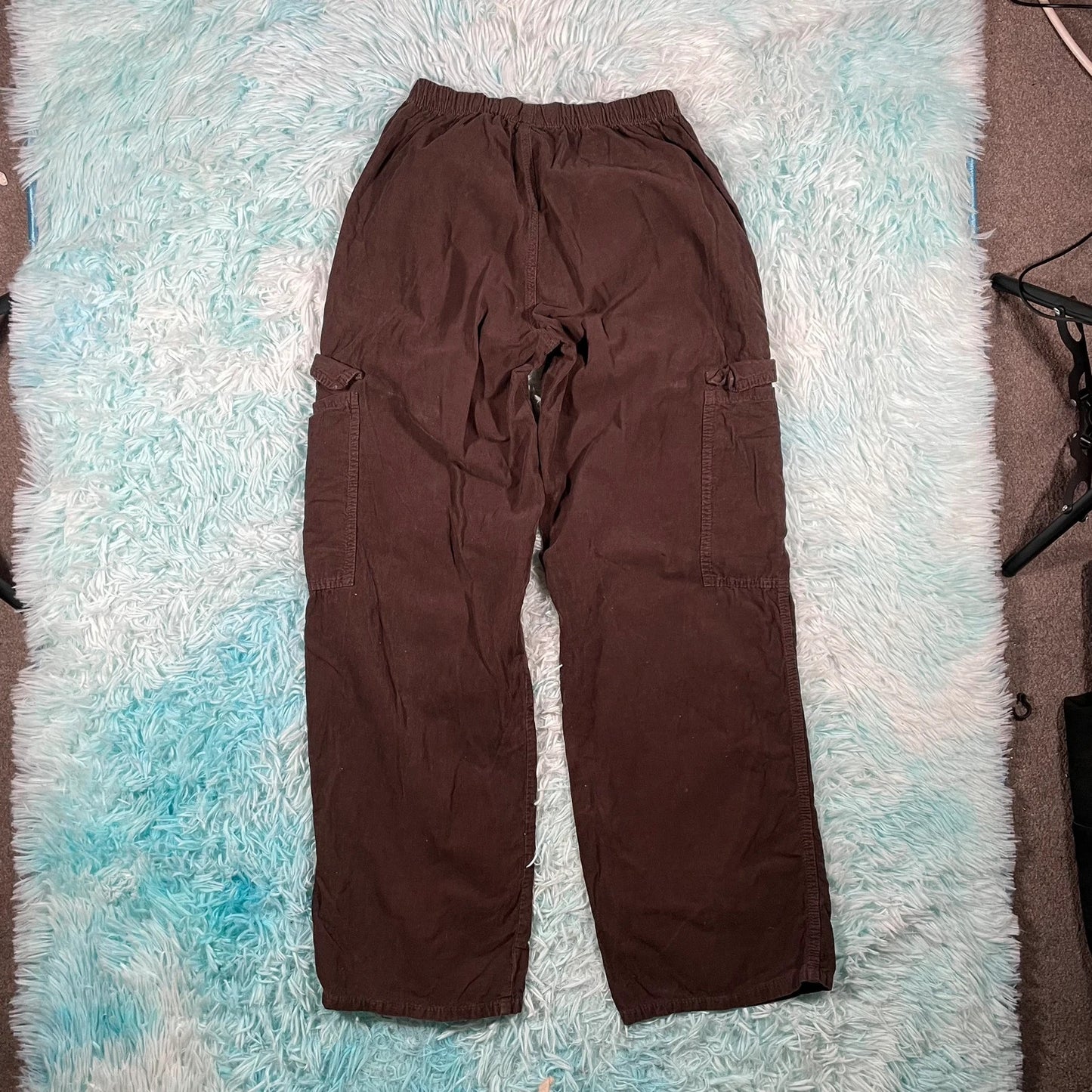 Vintage Brown Corduroy Cargo Pants - Small