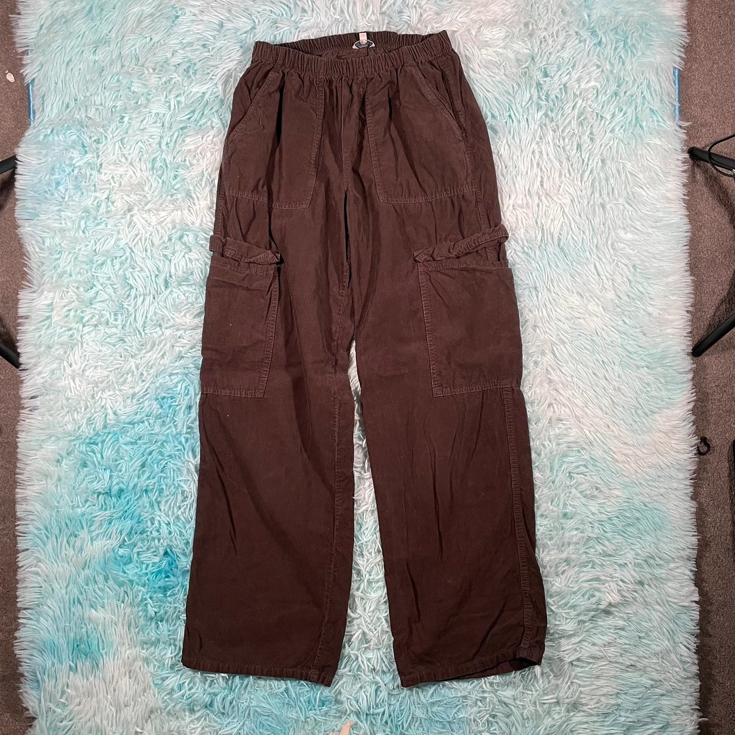 Vintage Brown Corduroy Cargo Pants - Small