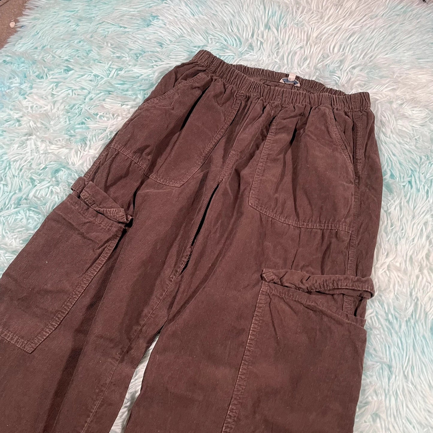 Vintage Brown Corduroy Cargo Pants - Small
