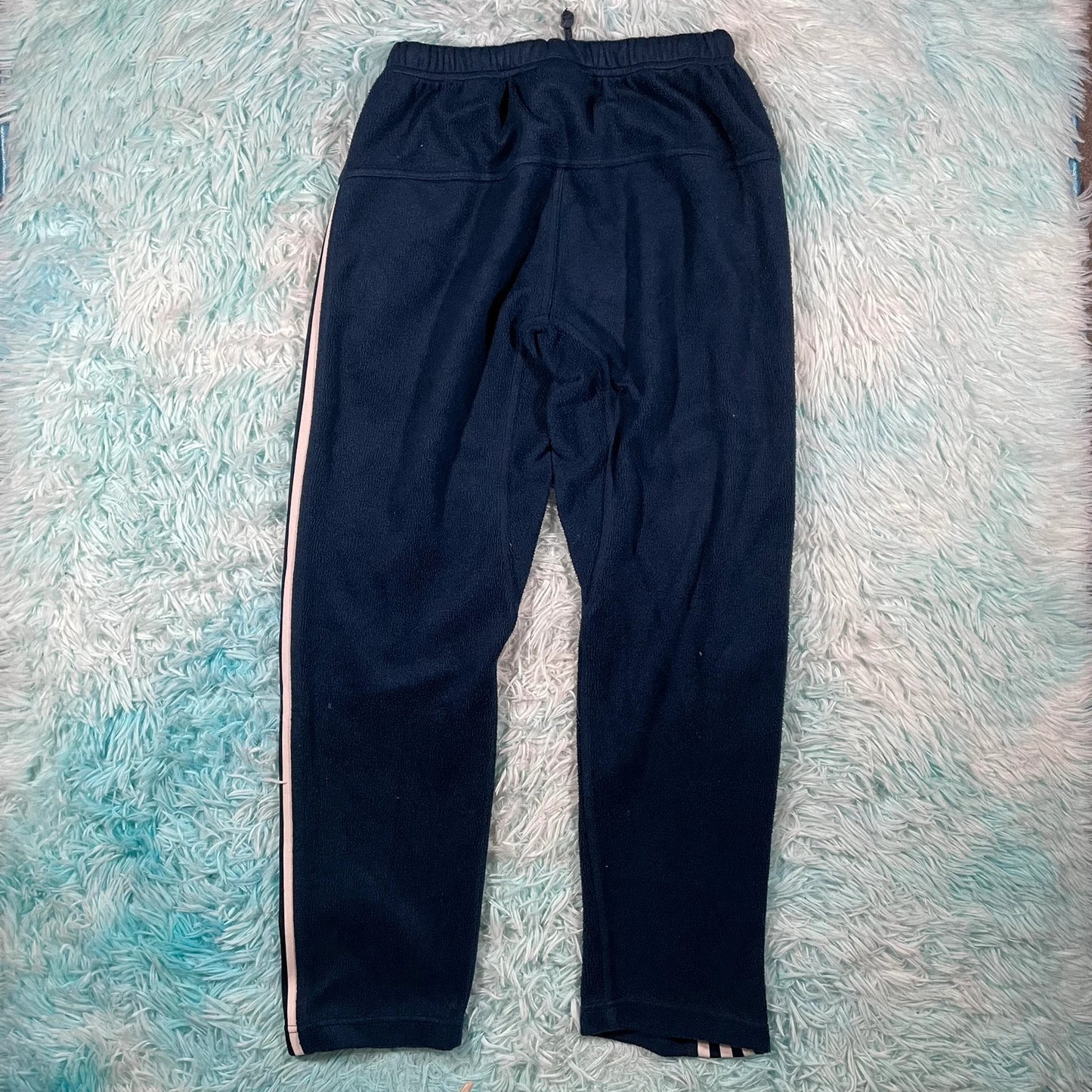 Navy Adidas Fleece Joggers - Small