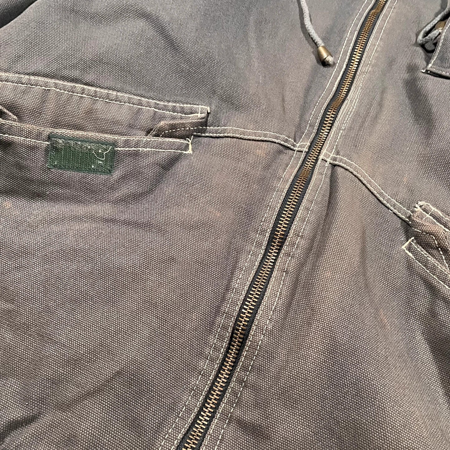 Vintage 00s Brown Heavyweight Moto Canvas Jacket - Medium