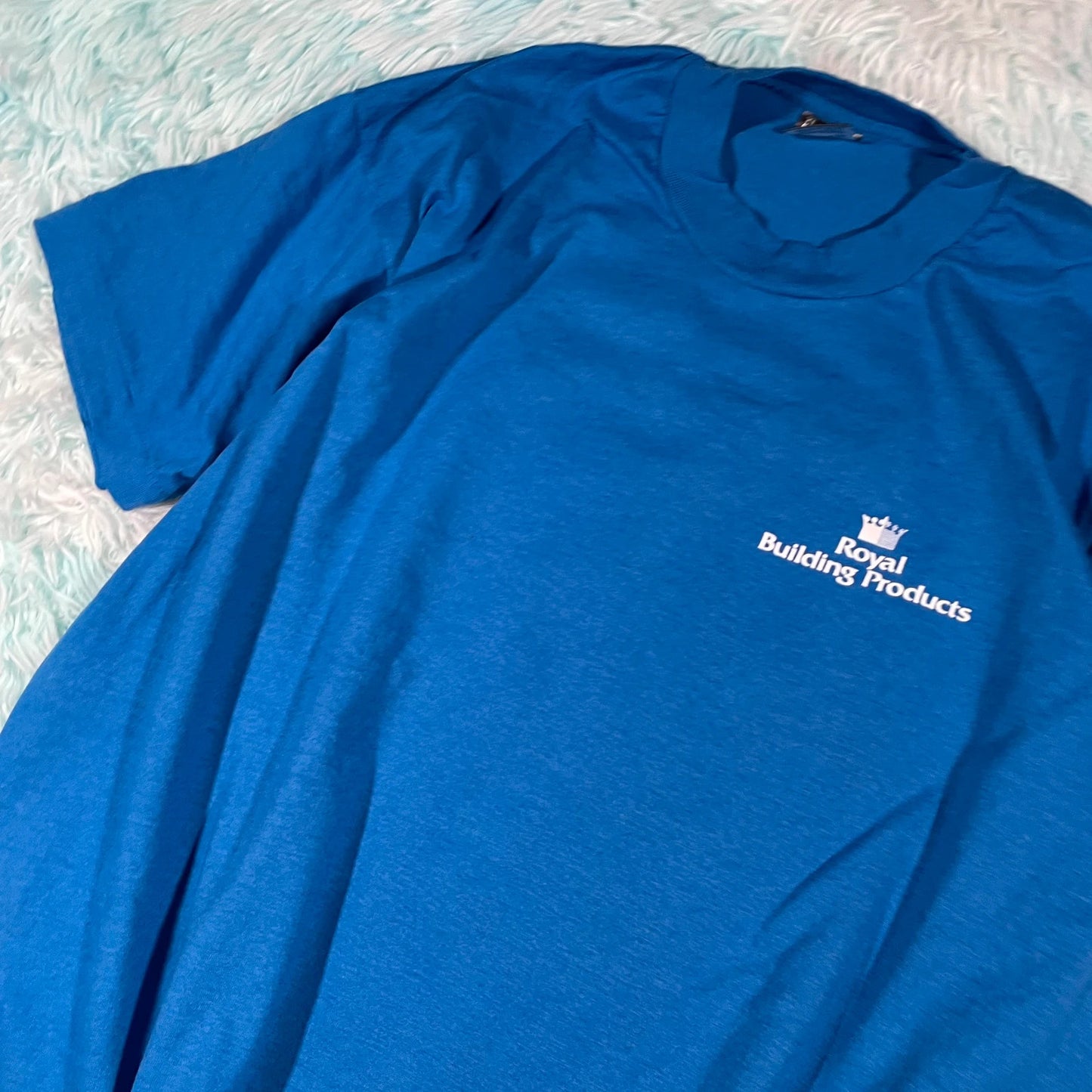 Vintage 90s Blue Company Graphic T Shirt - XL