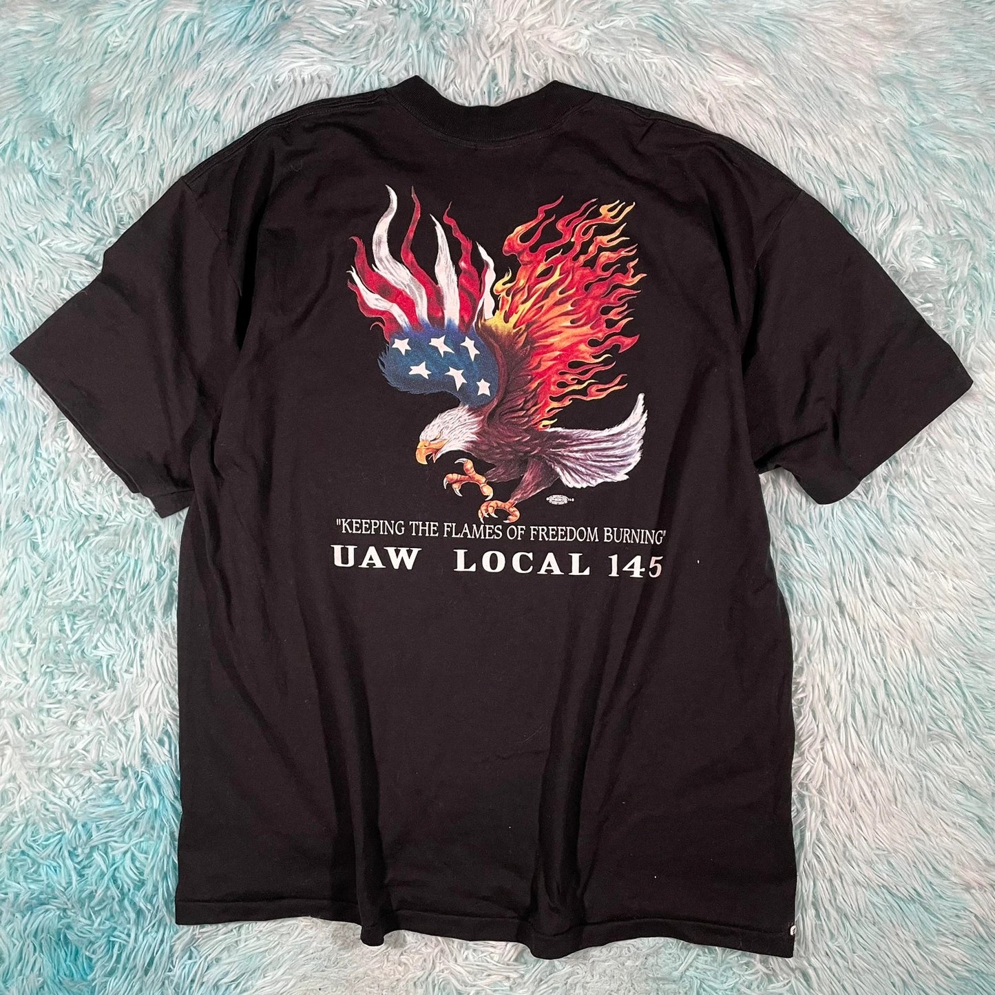 Vintage 90s Black Florida Eagle T Shirt - XL