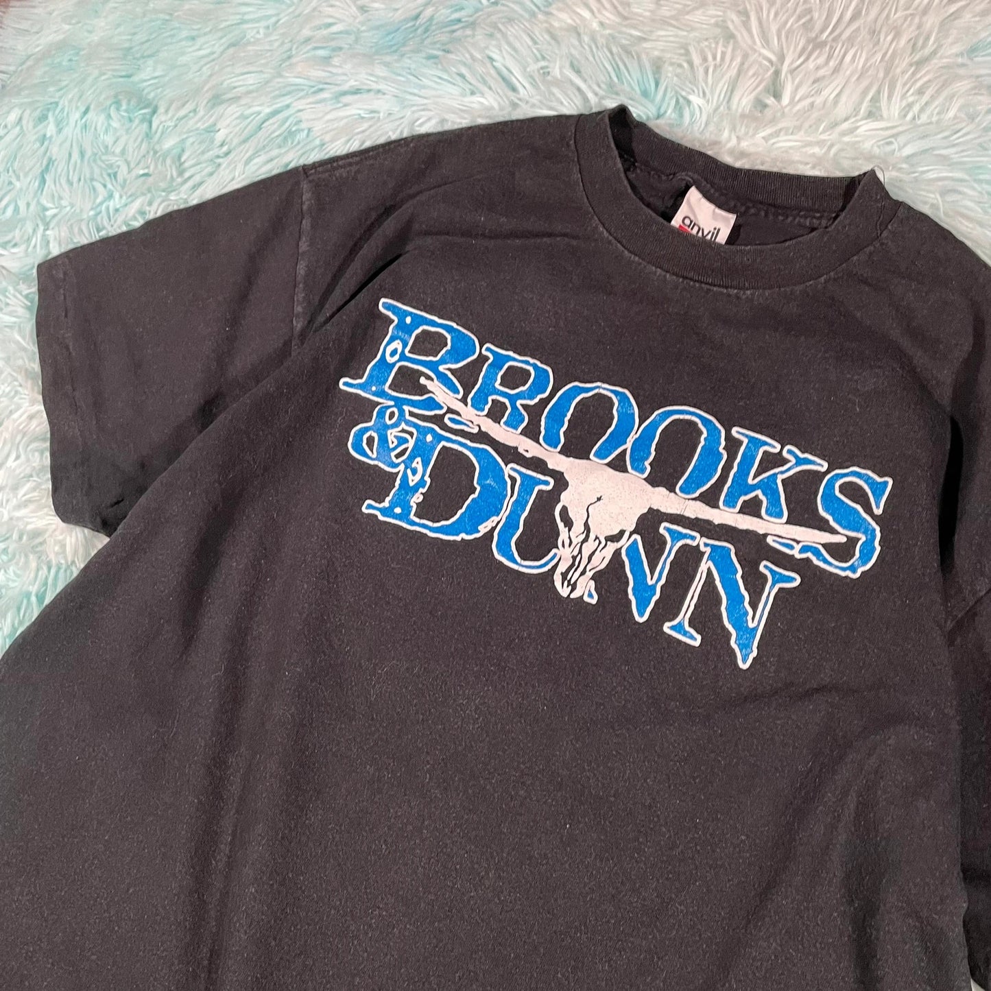 Vintage 90s Black Brooks & Dunn Country Band T Shirt - XL