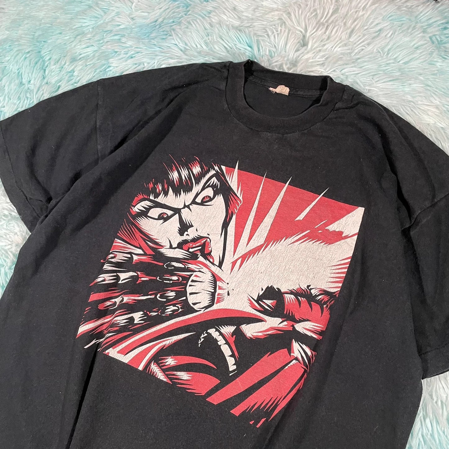 Vintage 90s KMFDM Band T Shirt Symbols Graphic - XL