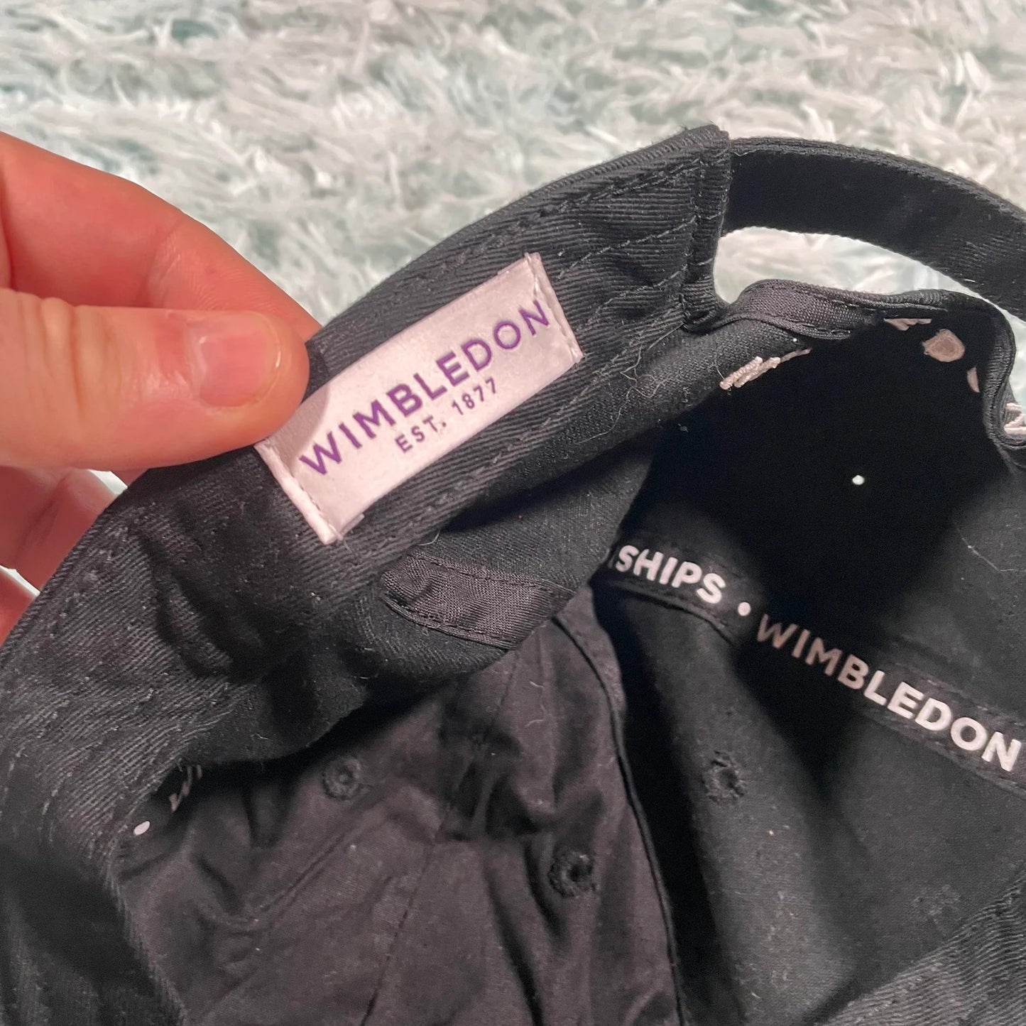 Black Wimbledon Tennis Cap