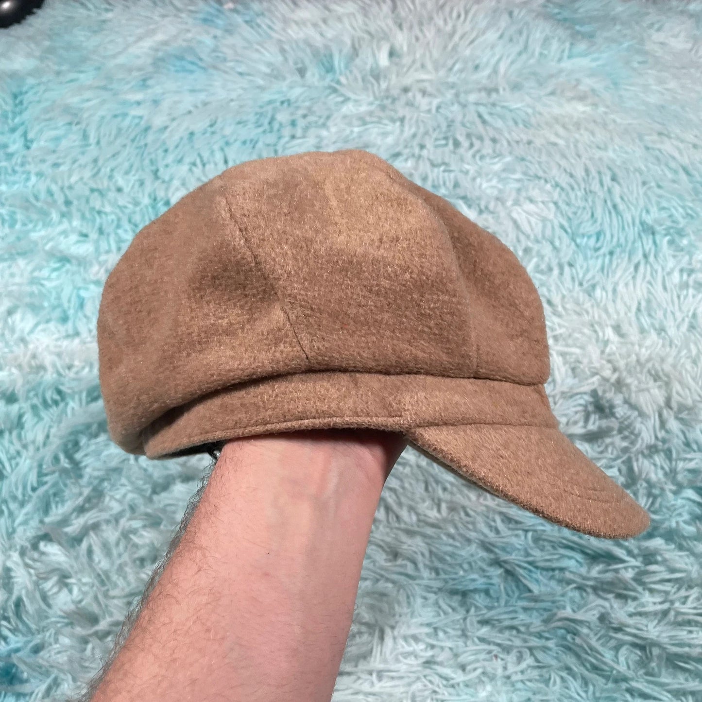 Vintage 00s Beige Baker Boy Cap Siggi