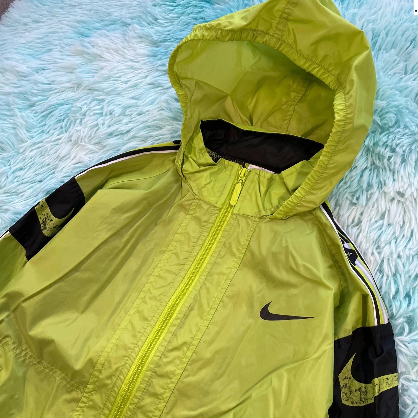 Vintage 90s Lime Green Nike Windbreaker - Womens Medium