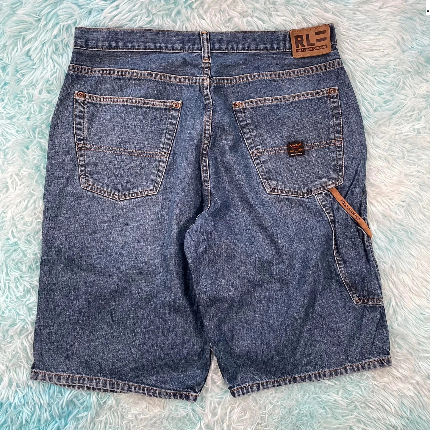 Vintage 90s Polo Ralph Lauren Jean Shorts Jorts - 34W