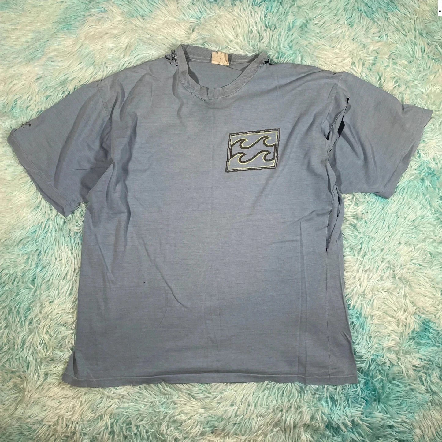 Vintage 80s Blue Billabong Graphic T Shirt - Large