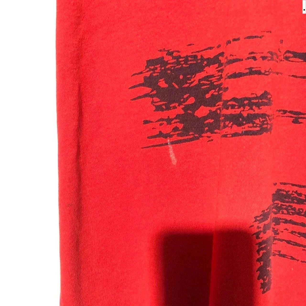 Vintage 90s Red Patterned Diesel T Shirt - Large