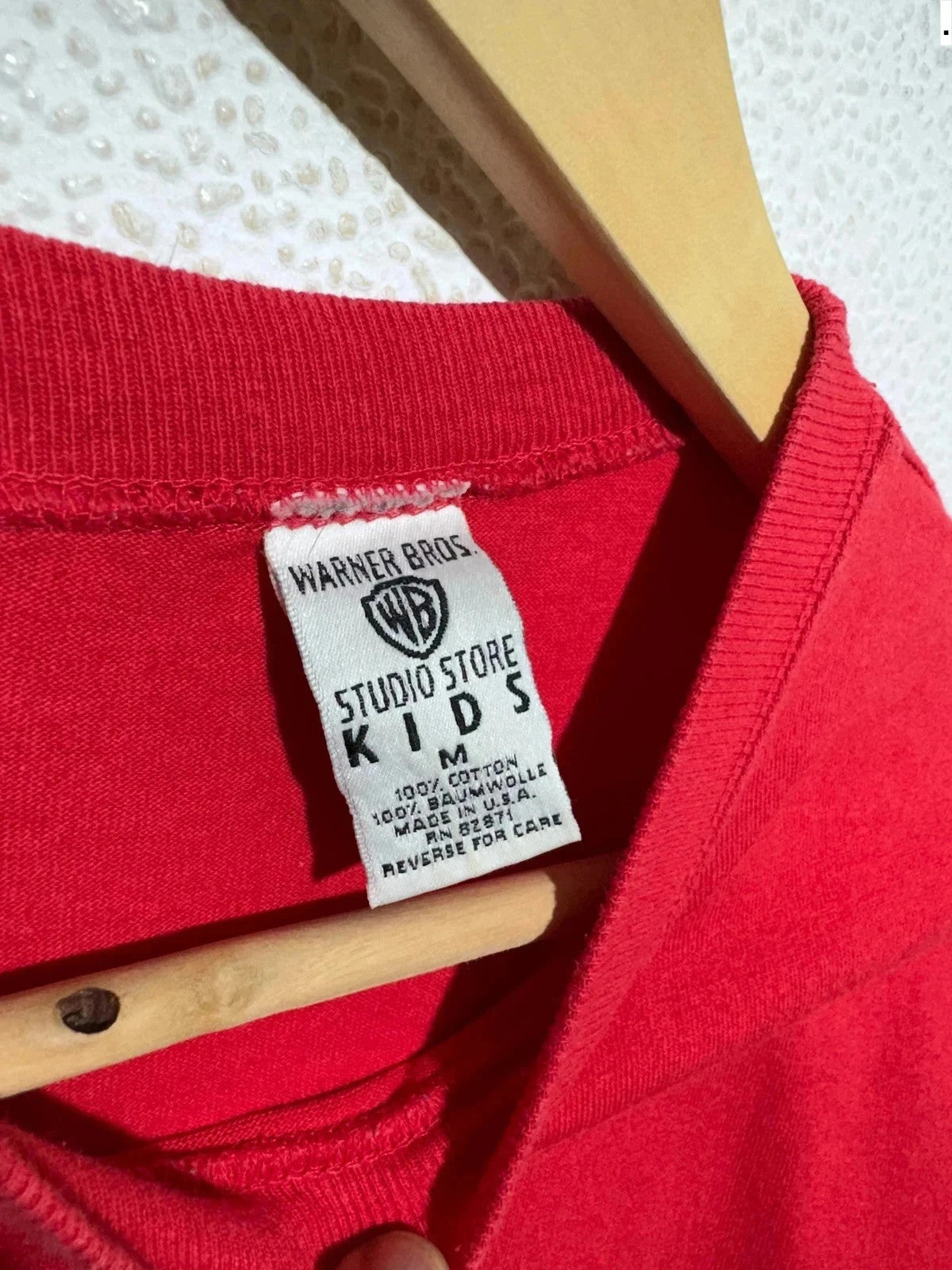 Vintage 90s Red looney Toons Baby Tee T Shirt - Small