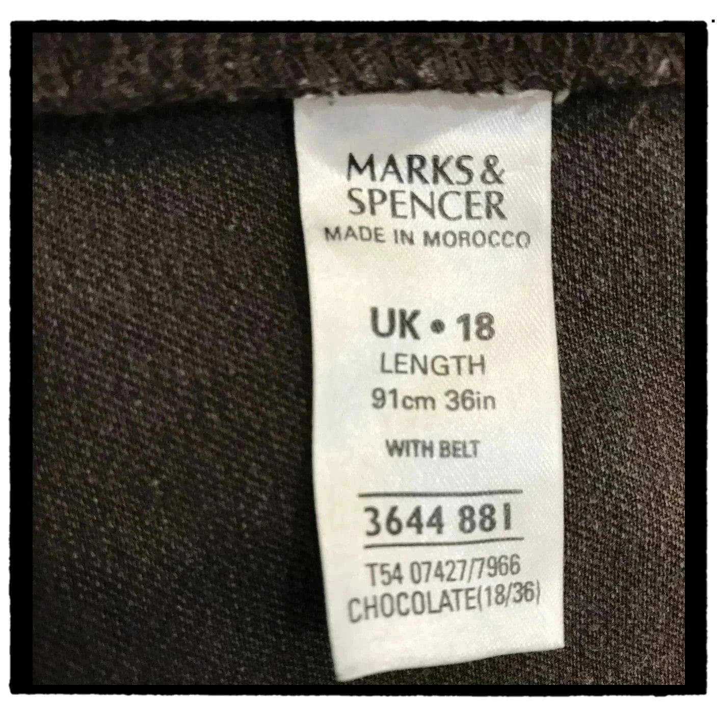 Vintage Faded Brown M&S Pencil Skirt - Size 18