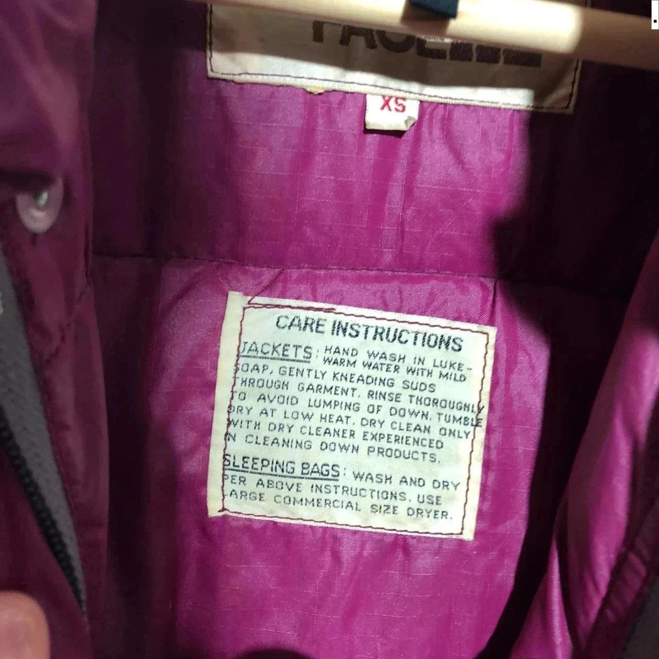 Vintage 80s Pink The North Face Nupste Puffer Jacket Brown Label - XS