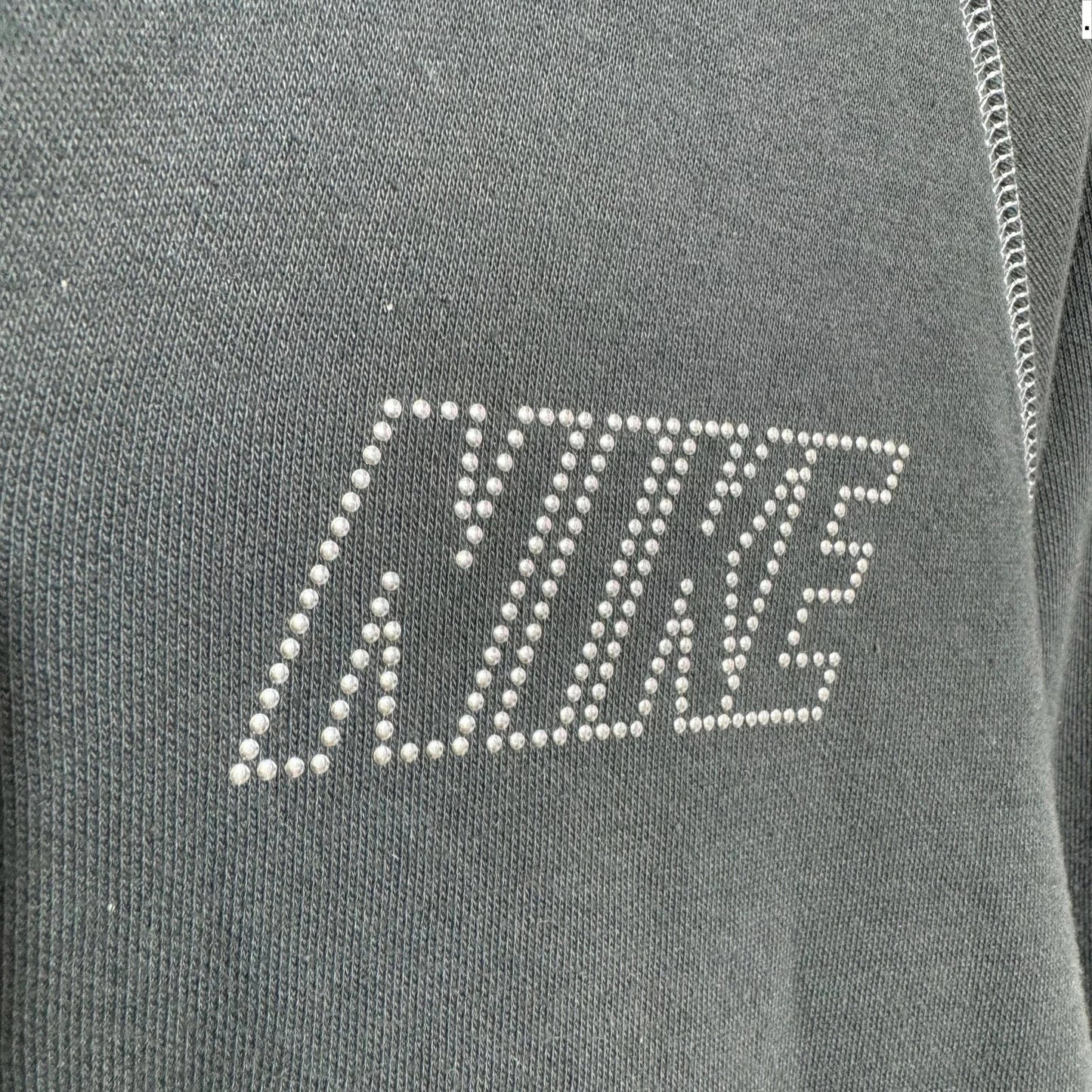 Vintage Dark Grey Y2K Nike Hoodie Full Zip - Medium